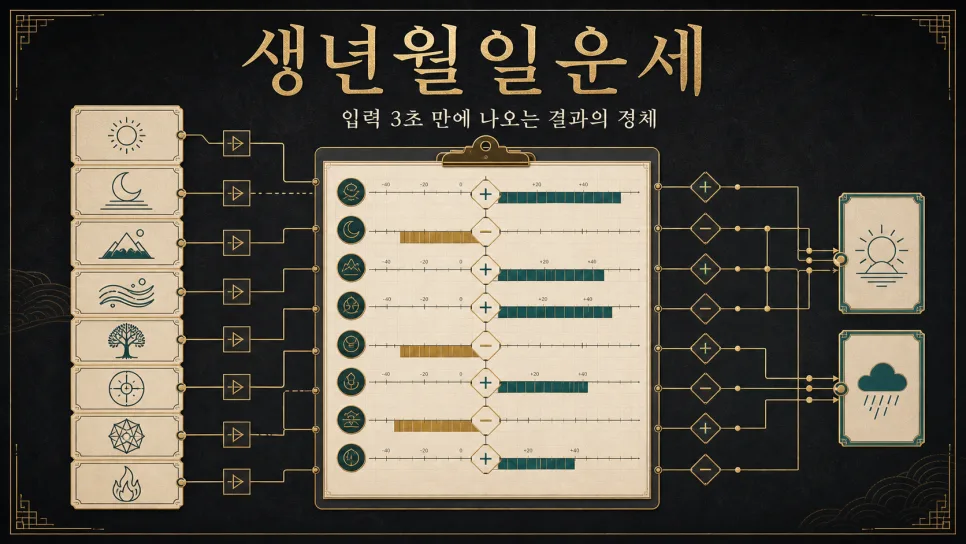 생년월일운세, 입력 3초 만에 나오는 결과의 정체