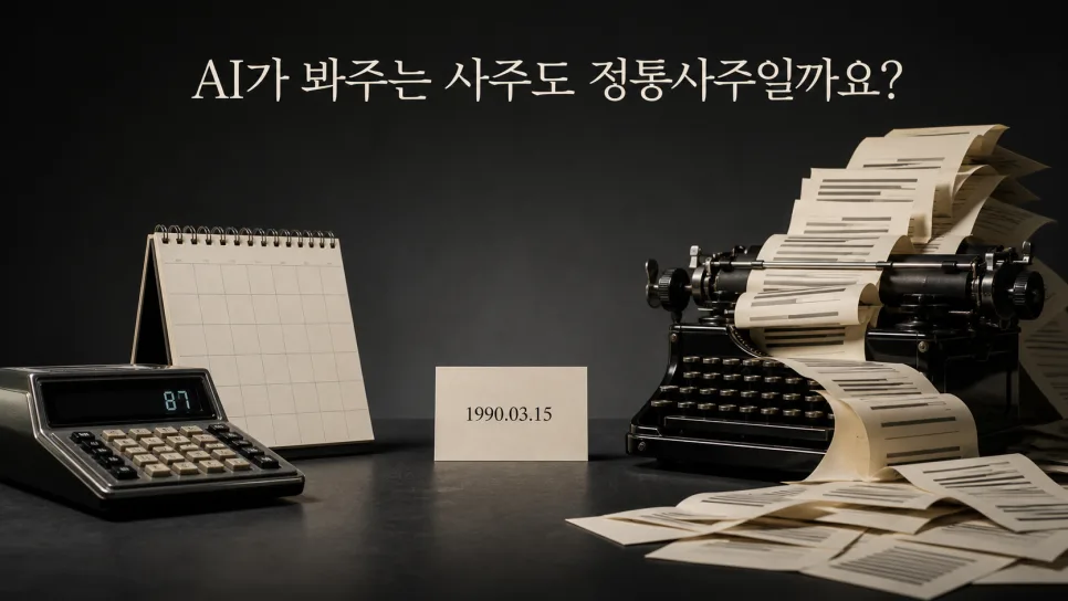 AI가 봐주는 사주도 정통사주일까요